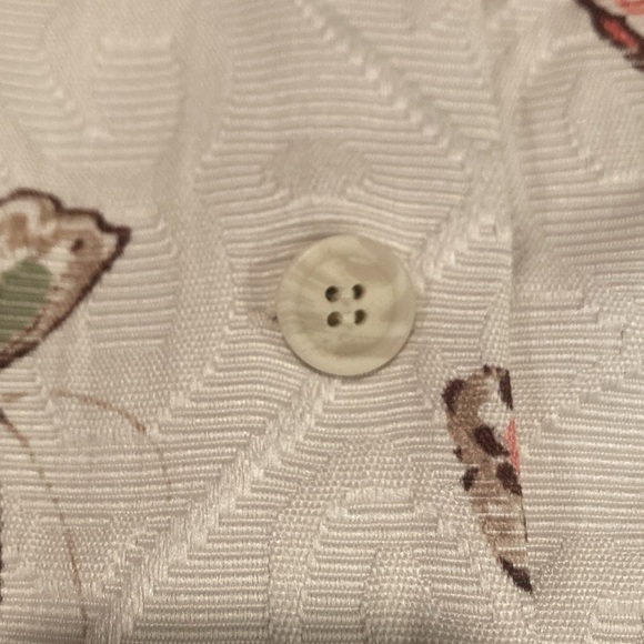 Size 6 Petite Alfred Dunner Ivory Textured Jacket with Pink Butterflies - Picture 10 of 13